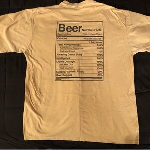 Crazy Shirts Hawaii Cream Beer Nutrition Graphic Tee